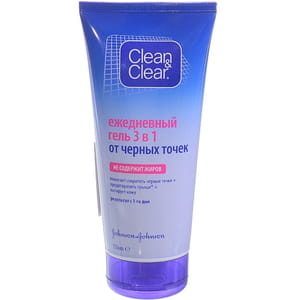 Гель для лица C&C (клин энд клиа) ежедневный 3 в 1 три в одном от черных точек 150 мл