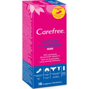 Прокладки ежедневные CAREFREE (Кефри) Flexi Form White (Флекси форм вайт) 18 шт