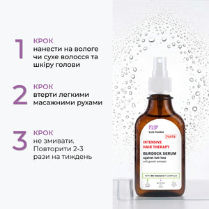 Сыворотка против выпадения волос Elfa Pharm (Эльфа Фарм) Репейная средство №1 с активатором роста Bh Intensive+ 100 мл