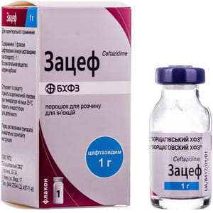Зацеф пор. д/р-ну д/ін. 1г фл. №1