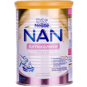 Смесь молочная детская NESTLE (Нестле) Нан Антиколики против колик и пищеварительного дискомфорта с рождения 400 г