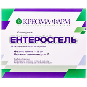 Ентеросгель паста д/перорал.заст. пакет 15г №15