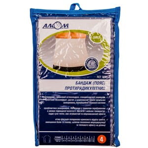 Бандаж пояс противорадикулитный Торговый Дом Алком модель 3063 серый размер 4
