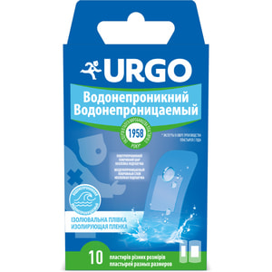 Пластырь URGO (Урго) Аквафильм антисептический водостойкий 10 шт