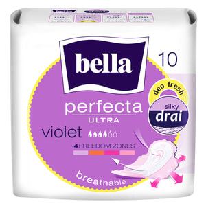 Прокладки гигиенические женские BELLA (Белла) Perfecta Violet Ultra Deo Fresh Drai (Перфект виолет ультра део фреш драй) 10 шт