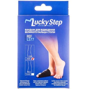 Бандаж для відведення великого пальця стопи LUCKY STEP модель LS77 лівий колір чорний