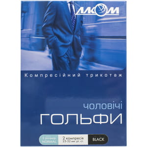 Гольфы мужские компрессионные Торговый Дом Алком 5052 2 компрессии черные размер 3