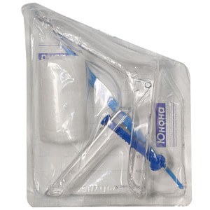 Набор гинекологический смотровой Юнона 3 : зеркало гинекологическое по Куско, ложка Фолькмана, перчатки (пара), пеленка