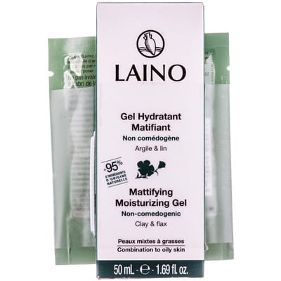 Набор LAINO (Лено) Гель матирующий увлажняющий 50мл + Маска очищающая регулирующая 12г