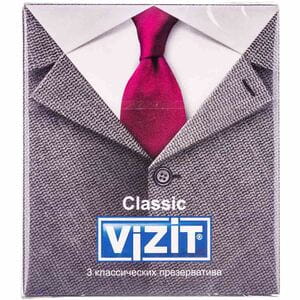Презервативи латексні VIZIT (Візит) Classic (Класичні) 3 шт