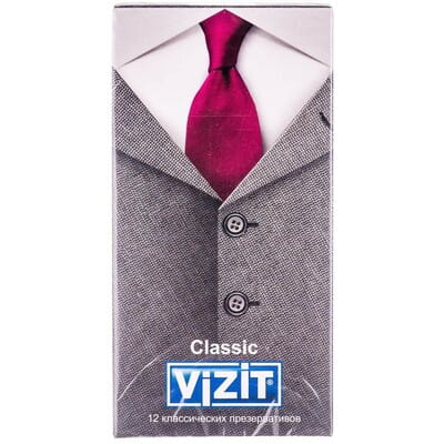 Презервативи латексні VIZIT (Візит) Classic (Класичні) 12 шт