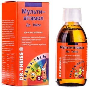 Витамины и минералы Мультивитамол Доктор Тайсс сироп с витамином С и витамином Д3 200 мл