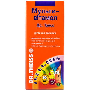 Витамины и минералы Мультивитамол Доктор Тайсс сироп с витамином С и витамином Д3 200 мл