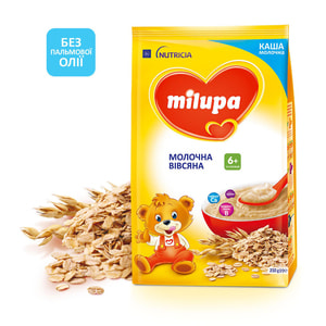 Каша молочна дитяча Нутриція Milupa (Мілупа) Вівсяна з 6-ти місяців м'яка упаковка 210 г