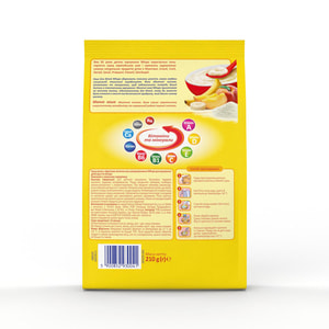 Каша молочная детская Нутриция Milupa (Милупа) Манная с фруктами с 6-ти месяцев мягкая упаковка 210 г