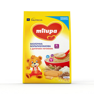 Каша молочная детская Нутриция Milupa (Милупа) Мультизлаковая с печеньем с 7-ми месяцев мягкая упаковка 210 г