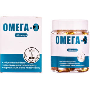 Капсули для нормалізації обміну речовин ENJEE (Енжі) Омега 3 по 1000 мг банка 100 шт