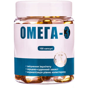 Капсули для нормалізації обміну речовин ENJEE (Енжі) Омега 3 по 1000 мг банка 100 шт