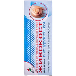 Крем-бальзам для тела Эликсир Живокост с хондроитином для ускорения регенерации хрящевой ткани 75 мл