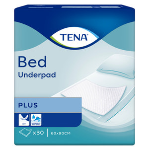 Пеленки гигиенические впитывающие TENA BED Plus (Тена Бед Плюс) размер 60 см х 90 см 30 шт