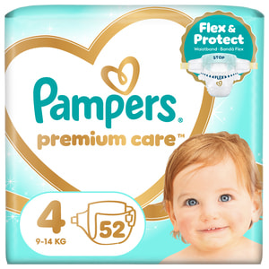 Підгузки для дітей PAMPERS Premium Care (Памперс Преміум) Maxi (Максі) 4 від 9 до 14 кг 52 шт