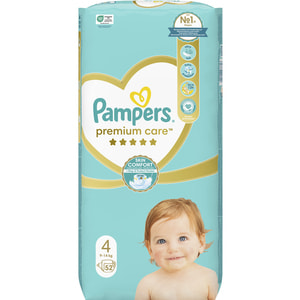 Подгузники для детей PAMPERS Premium Care (Памперс Премиум) Maxi (Макси) 4 от 9 до 14 кг 52 шт