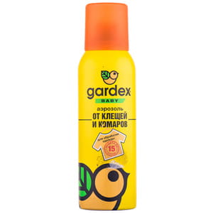 Аэрозоль от комаров и клещей GARDEX BABY (гардекс беби) на детскую одежду 100 мл