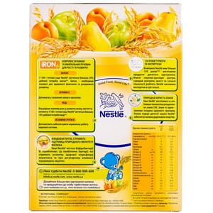 Каша молочная детская NESTLE (Нестле) Мультизлаковая с яблоком, грушей и абрикосом с 6-ти месяцев 200г