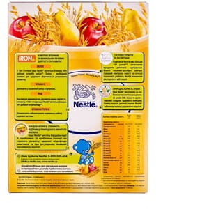 Каша молочная детская NESTLE (Нестле) овсяно-рисовая с яблоком и грушой с 6-ти месяцев 200г