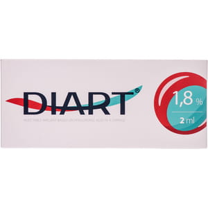 Імплантант ін'єкційний на основі гіалуронової кислоти Діарт (Diart) 1.8 % 2 мл в попередньо заповненому шприці з 2 голками стерильний