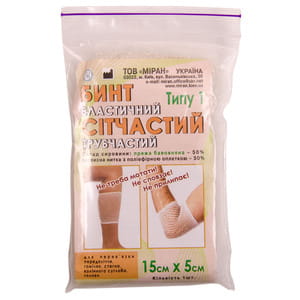 Бинт эластичный сетчатый трубчатый тип 1 размер 15см  х 5см хлопок на руку , ногу и бедро Миран