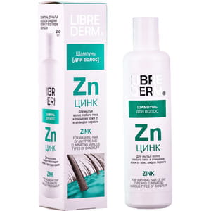 Шампунь для волос LIBREDERM (Либридерм) Цинк для очищения кожи головы от всех видов перхоти 250 мл