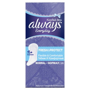 Прокладки щоденні жіночі ALWAYS (Олвейс) Everyday Normal Single (Еврідей нормал сінгл) 20 шт
