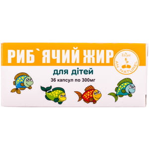 Риб'ячий жир ENJEE (Енжі) для дітей капсули по 300 мг 3 блістера по 12 шт