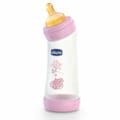 Бутылочка пластиковая CHICCO (Чико) Well-Being Angled (Согнутая) 250 мл с соской латексной с 0 месяцев розовая