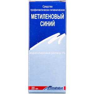 Метиленовий синій розчин водно-спиртовий 1% флакон 20 мл