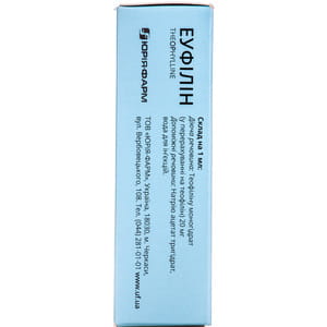 Еуфілін р-н д/ін. 20мг/мл амп. 5мл №10