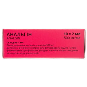 Анальгин р-р д/ин. 500мг/мл амп. 2мл №10