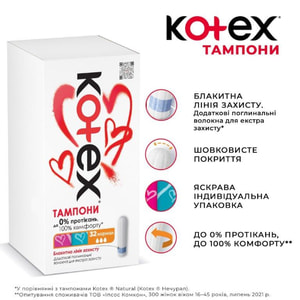 Тампони жіночі KOTEX (Котекс) Normal (Нормал) 32 шт
