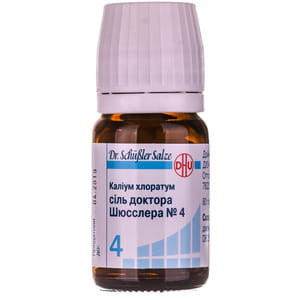 Калиум хлоратум соль доктора Шюсслера №4 табл. №80