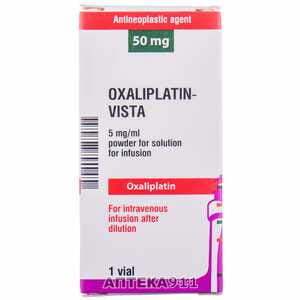Оксалиплатин-Виста пор. д/п р-ра д/инф. фл. 50мг №1