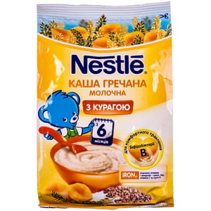 Каша молочная детская NESTLE (Нестле) Гречневая с курагой с 6-ти месяцев 180г