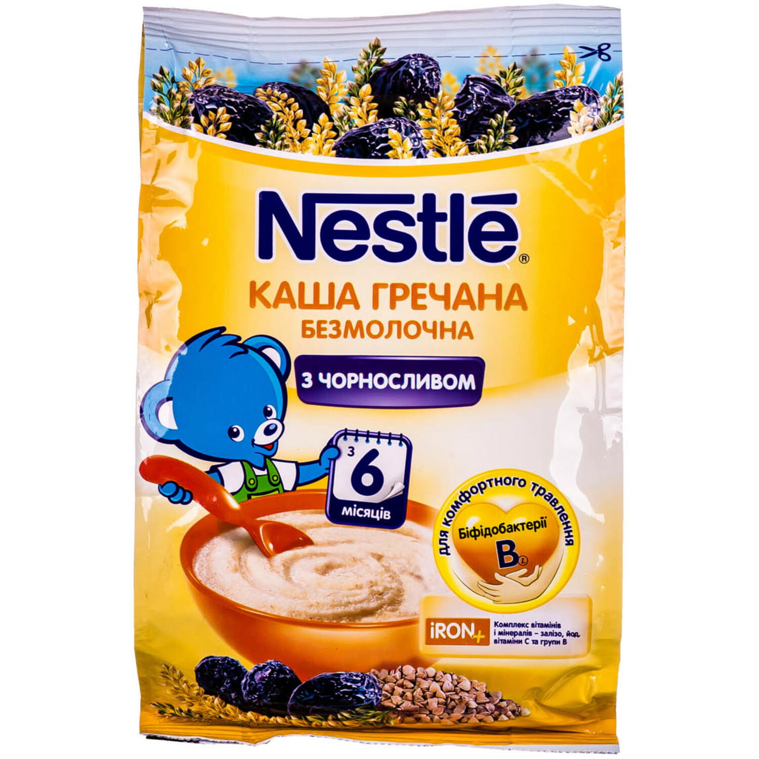 Каша безмолочная детская NESTLE (Нестле) Гречневая с Черносливом 180г ...