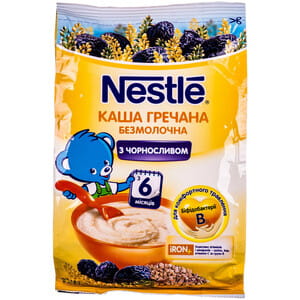 Каша безмолочная детская NESTLE (Нестле) Гречневая с Черносливом 180г