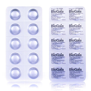 Таблетки для регулирования микрофлоры кишечника  БиоГая Протектис  с витамином Д3 блистер 10 шт