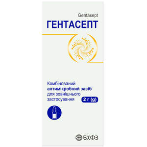 Гентасепт пор. д/наруж. прим. фл. 2г №1