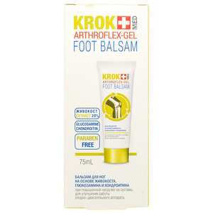 Бальзам-гель для ног Крок Мед Артрофлекс на основе живокоста, глюкозамина и хондроитина 75 мл