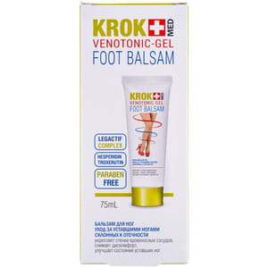 Бальзам-гель для ног Крок Мед Венотоник уход за уставшими ногами склонных к отечности 75 мл