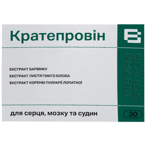Кратепровин капсулы для улучшения функций сердечно-сосудистой системы и мозгового кровообращения 3 блистера по 10 шт
