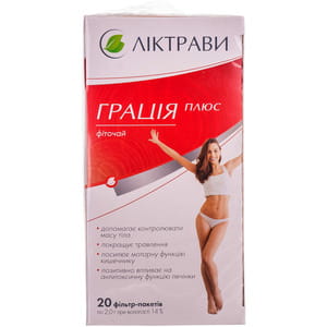 Фиточай для похудения Грация Плюс в фильтр-пакетах по 2 г 20 шт